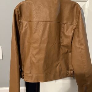 Brown leather jacket